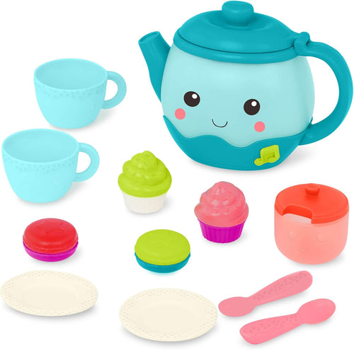 B. Toys B. Play - Toy Set - 17pc Playset - Sounds & Lights - Shape Sorting Desserts - 18 Months + - Musical Tea Party - BX4522Z