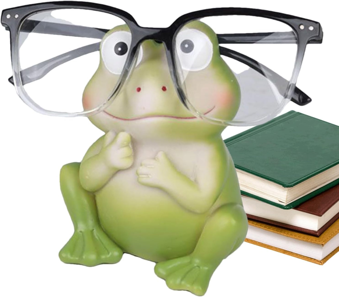 Generic Glasses Stand Frog Statue - Eye Glass Holder, Animal Figure Memory, Decorative Glasses Organiser, Desktop Ornament, Bedside Table Display for Bedroom, Home Accessories, Easy to Use