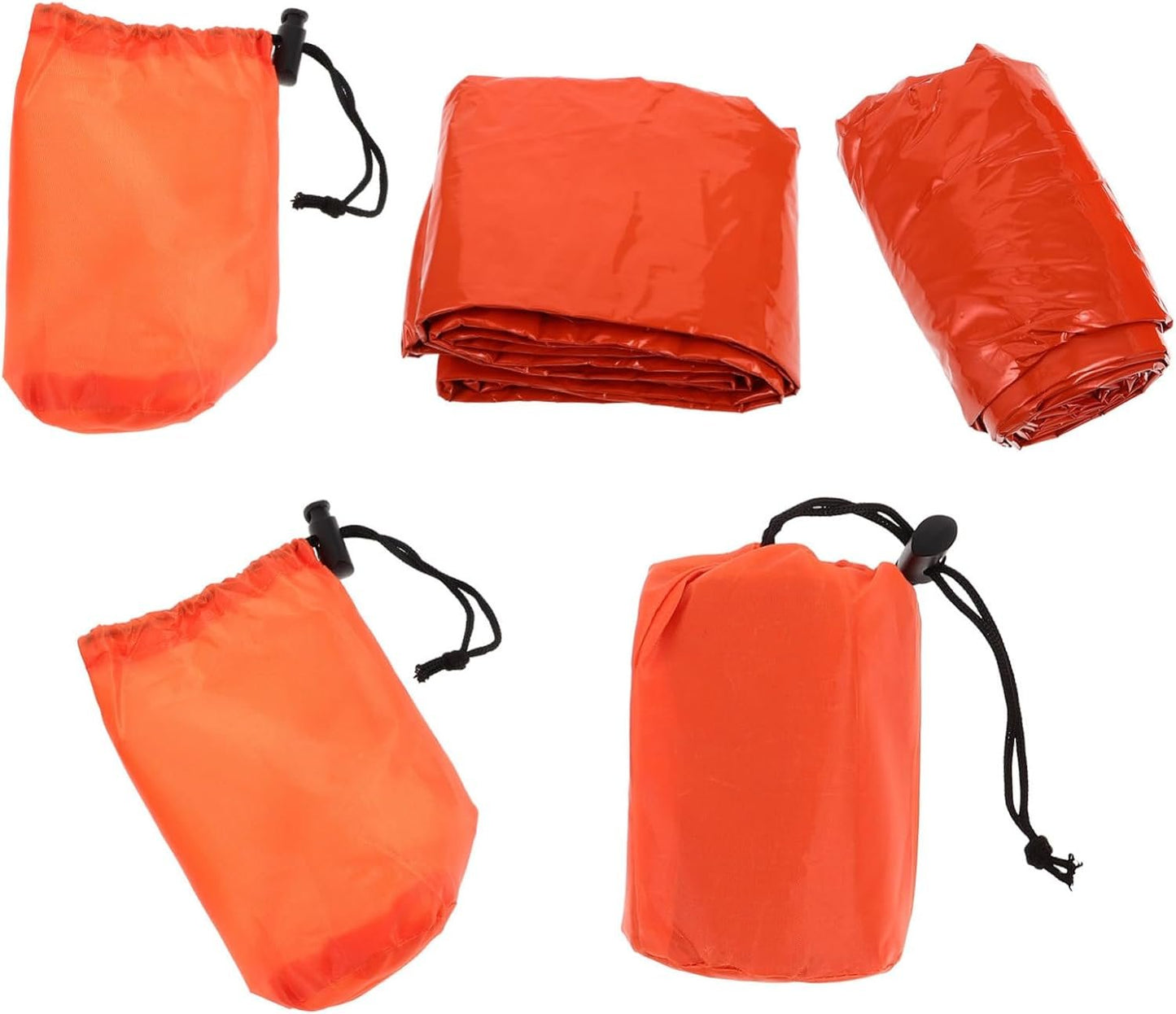 MOBUTOFU 3-Pack Thermal Survival Portable Shelter Warm Sleeping Camping Tent Bivy Sack Blanket for Outdoor