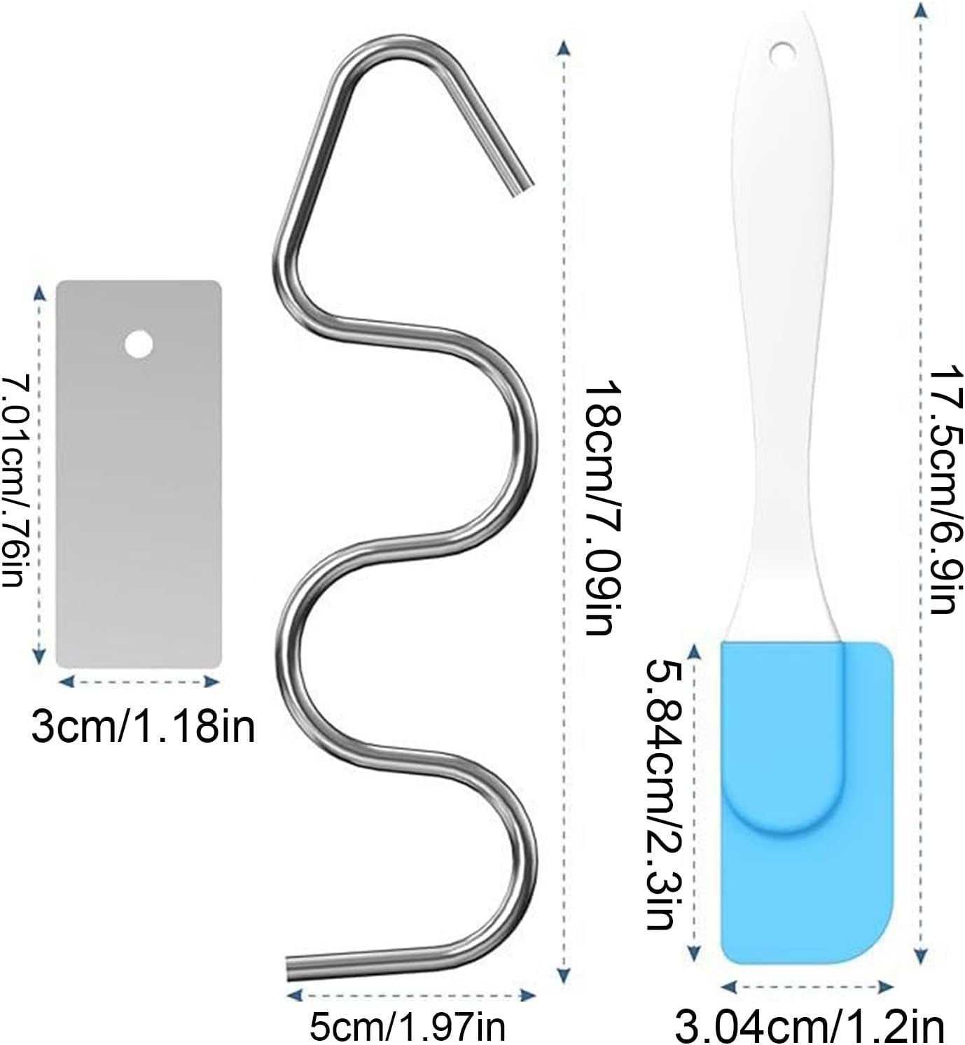 Teksome Mescolatore per burro di noci, strumenti per mescolare marmellate in acciaio inox, utensile da forno antiruggine con spatola, gadget da cucina per impasto, yogurt, salse e altro ancora