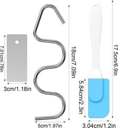 Teksome Mescolatore per burro di noci, strumenti per mescolare marmellate in acciaio inox, utensile da forno antiruggine con spatola, gadget da cucina per impasto, yogurt, salse e altro ancora