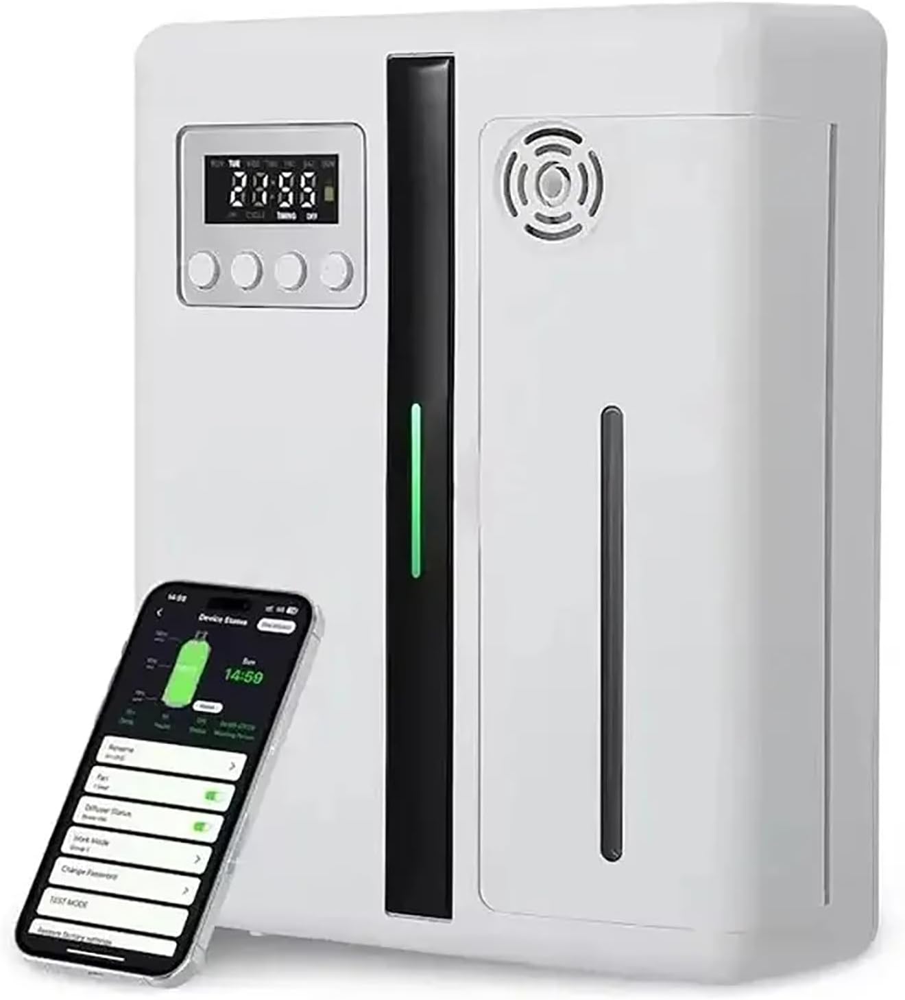 Scent Air Machine for Home, Waterless Essential Oil Diffuser Wall-Mounted Fragrance Machine 160ml, Hotel Collection Diffuser for Large Room, Hotel, Spa, Office Black(White)