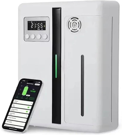 Scent Air Machine for Home, Waterless Essential Oil Diffuser Wall-Mounted Fragrance Machine 160ml, Hotel Collection Diffuser for Large Room, Hotel, Spa, Office Black(White)