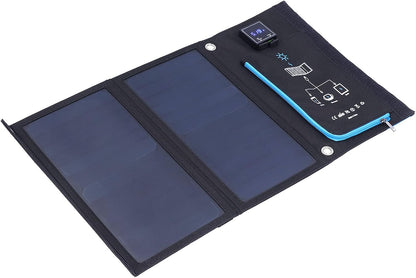 QANYEGN Portable Solar Charger, Solar Charging Bag with USB Ports, Portable Solar Power Bank for Smartphones, Tablets, Power Bank