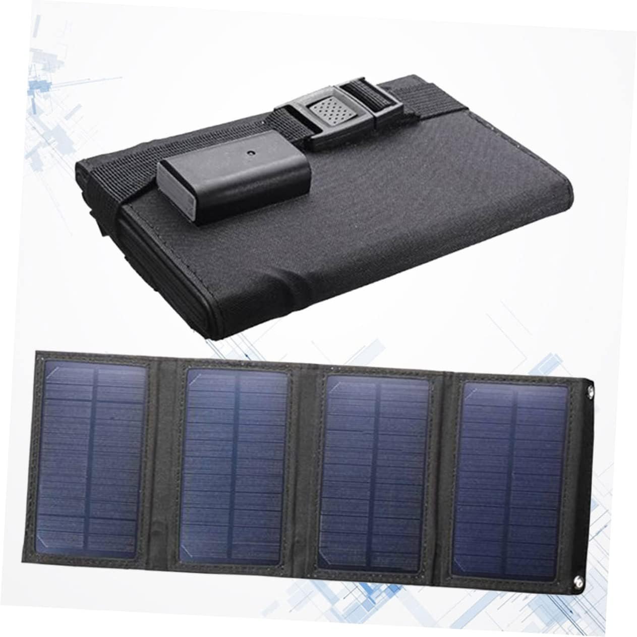 Yardwe Lightweight Foldable Solar Panel Charger Waterproof Solar Power Bank Outdoor Mobile Phone Battery