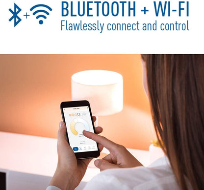 Cree Lighting Connected Max Par38 Smart LED Faretto LED da esterno regolabile, bianco + cambiamento di colore, 2,4 GHz, compatibile con Alexa e Google Home, senza bisogno di concentratore, Bluetooth +