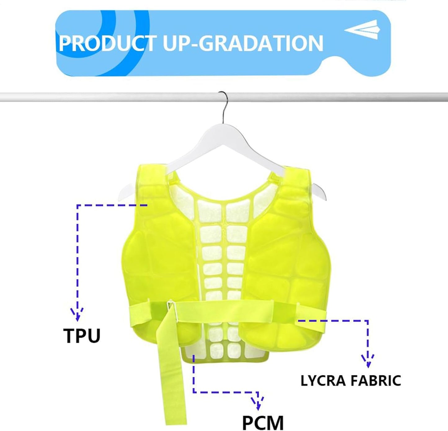 Cooling Vest, Reusable Adjustable Ice Vest, Personal Protective Equipment & Safety Gear, for Work, Workout, Construction, Motorcycle, Fishing, Sun Protection, Camping Outdoorwear, Green, Se référer