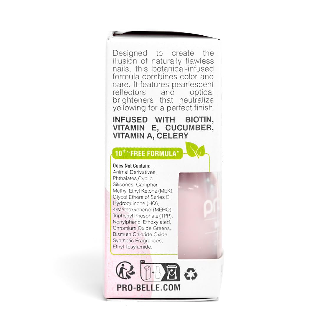 Probelle Illuminating Nail Concealer, Sheer Long Lasting Brightening Nail Polish for yellowing discolored nails, perfect finish for damaged nails with imperfections, Vegan, Gluten Free, Lilac Glow