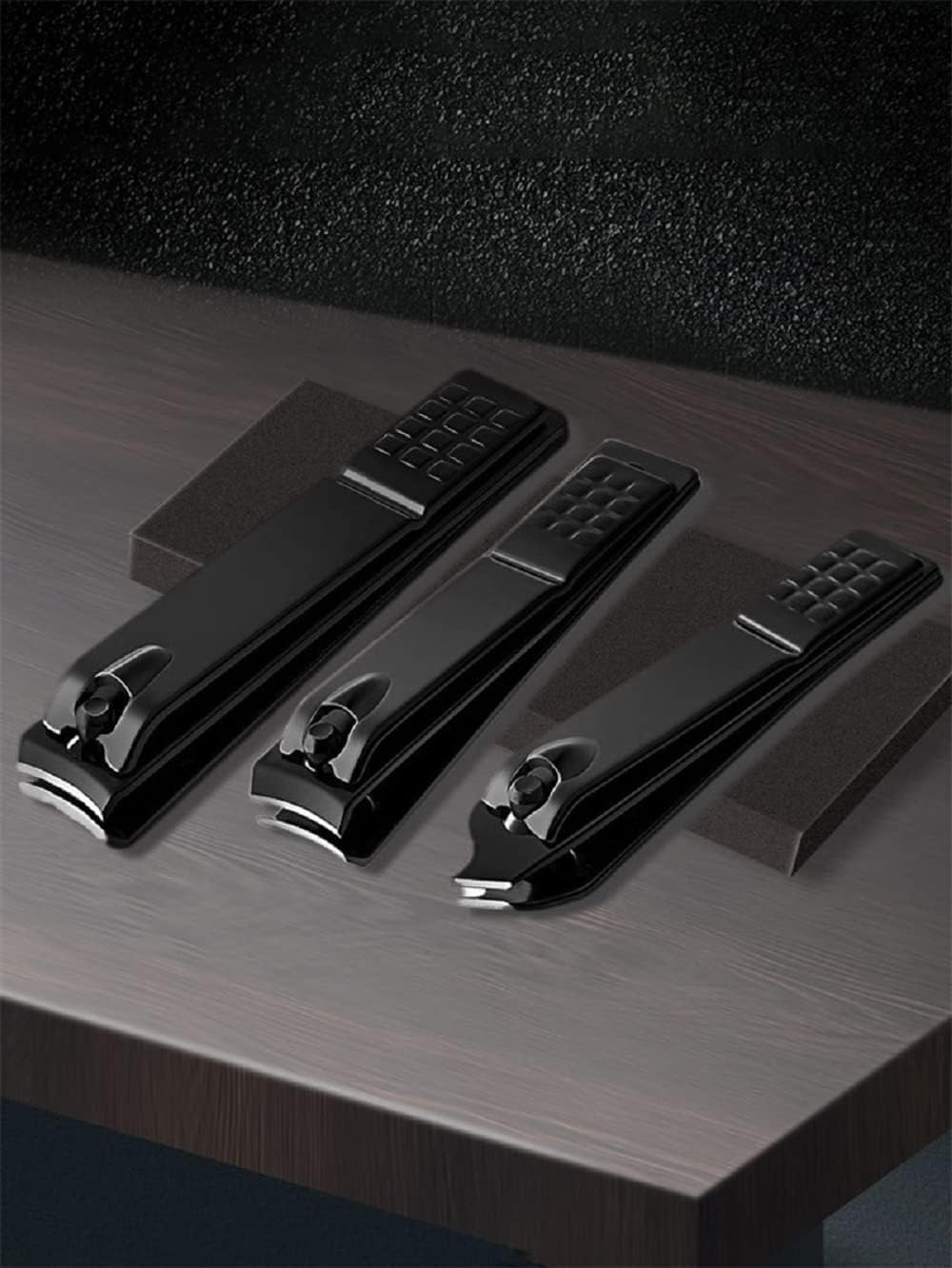 Nail Clippers,T Tersely Nail Clipper Set & Nail Trimmer, 4PCS Nail Cutter Set, Manicure Set, Pedicure Kit,Manicure Kit,Sharp Straight & Curved & Slant Cutting Blades Nail Kit,Perfect for Toenail, Fingernail & Ingrown Nail with Metal Case