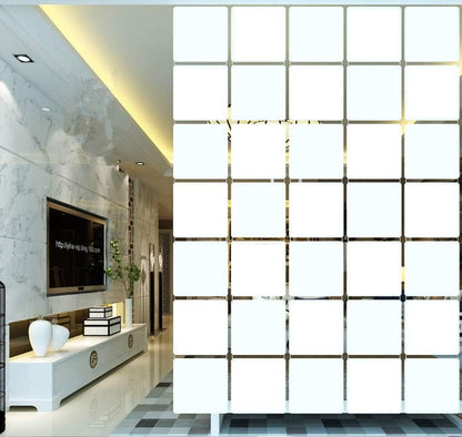 Set of 12 White Hanging Dividers for DIY Room Dividers Room Decoration with All Accessories, 29 x 29 cm (M2)