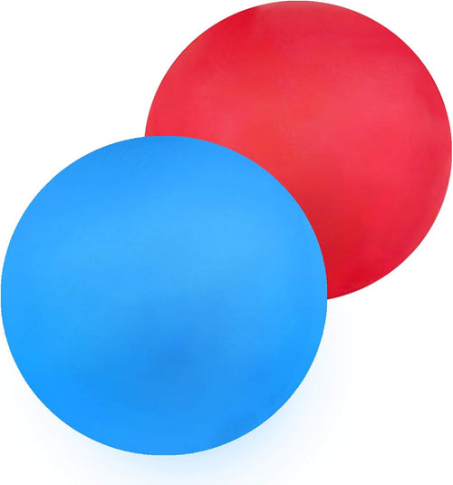 ProChosen 2 Pack Massage Lacrosse Balls for Sore Muscles, Shoulders, Neck, Back, Foot, Body, Deep Tissue, Trigger Point, Muscle Knots, Yoga and Myofascial Release (Blue Red)