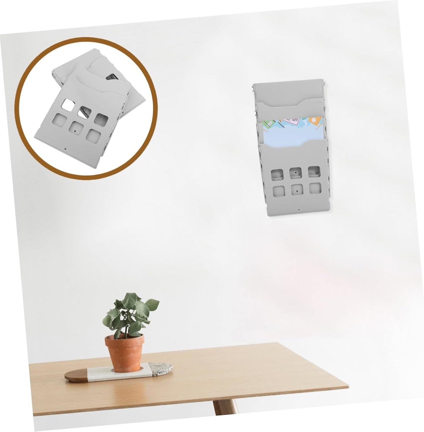 jojofuny Wall Mount Document Holder Multi File Rack for Office Storage Capacity Retractable Design Efficient Organization for Workspace Warehouse Use
