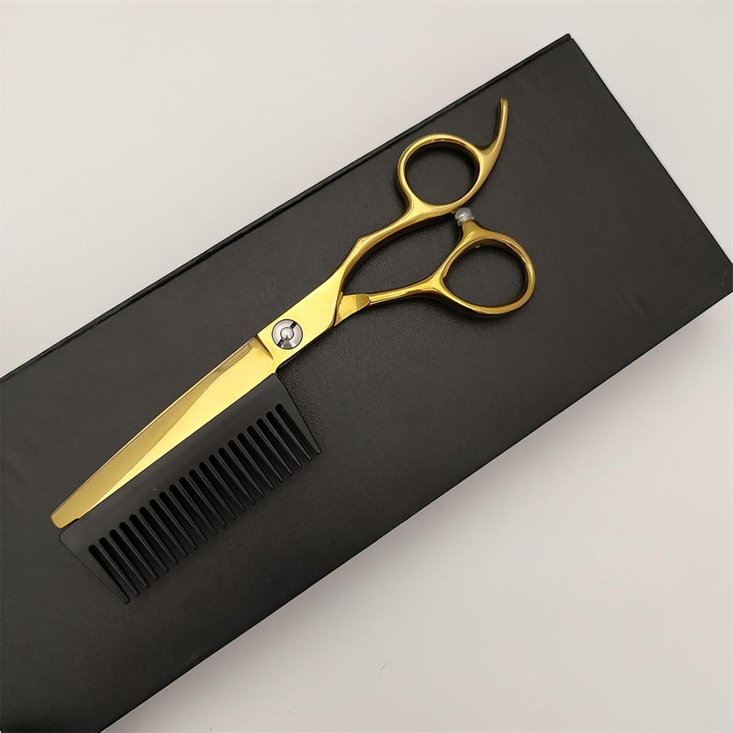 Forbici da Parrucchiere, Attrezzi Per Taglio Capelli, Forbici Sfoltitrici 2 in 1 con Pettine Rimovibile per Uomo Donna Taglio Capelli a Casa Viaggio Parrucchieri Salone Domestico Cura Personale