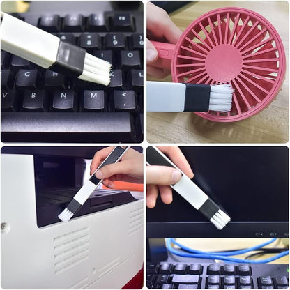 Crevice Gap Cleaning Brush Tool, 6pcs Hand-held Groove Gap Cleaning Tools, 2 in 1 Dustpan Cleaning Brushes, Shutter Door Window Track Kitchen Cleaning Brushes Kit