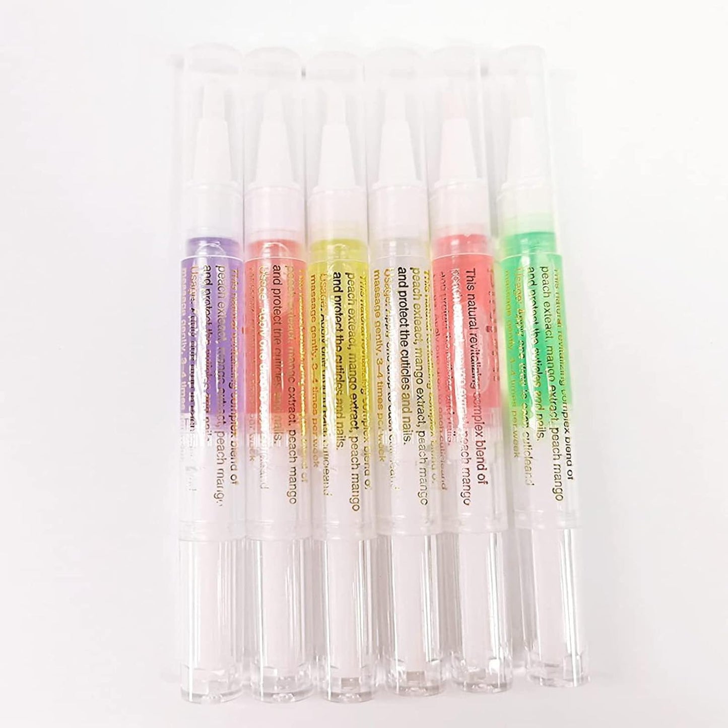 Erinde 6Pcs Cuticle Oil Pen Nail Oil for Growth and Strength, Polish Repair Gel Pen Nail Care for Repairing Cracked & The Dry Cuticle, Emollient Nail Care Oil Pencil, Softener for Nails