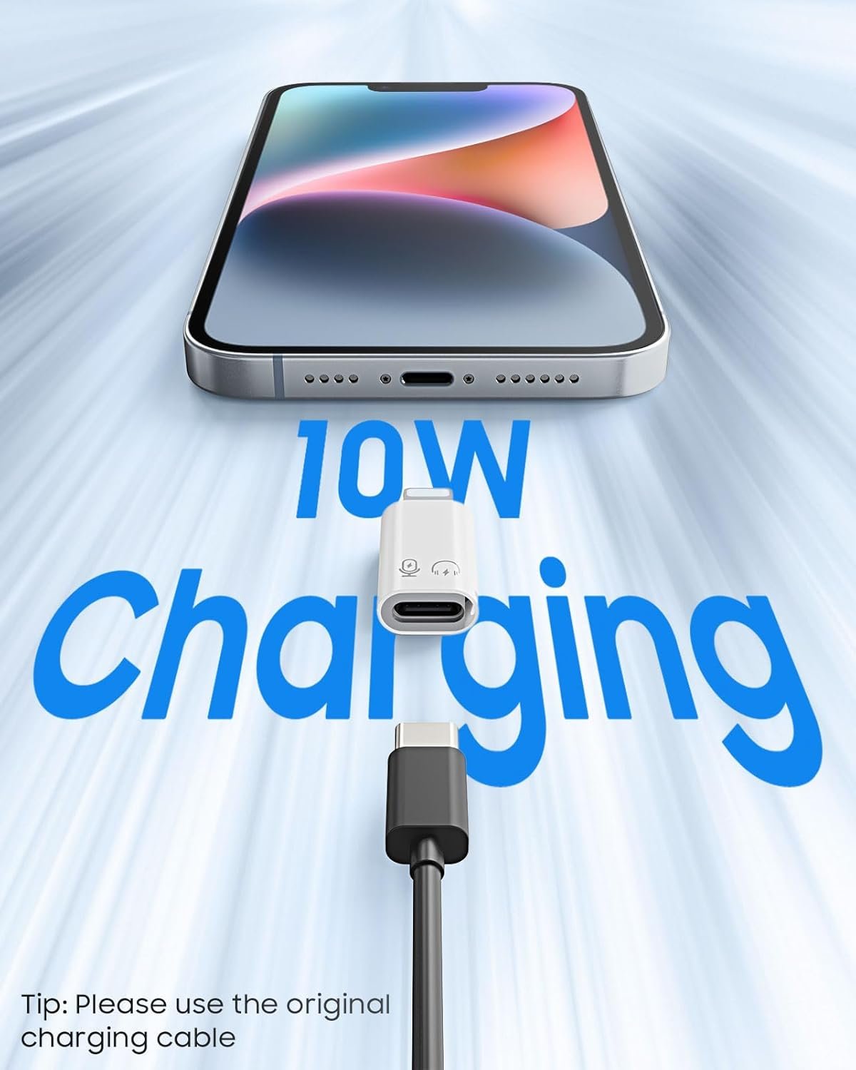 MoKo USB C Female to Lightning Male Adapter, Lightning Male to USB-A Female OTG Adapter Connector for iPhone 14/13/12/11 Pro Max/iPad/iPod/AirPods, Support 10W Fast Charging/Data Transfer/Audio