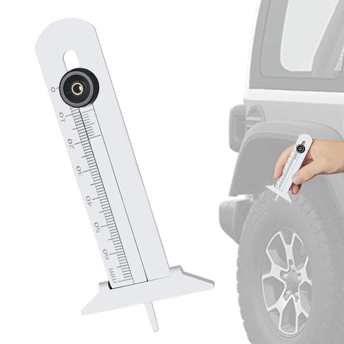 Tyre Tread Gauge, Heavy Duty Tire Depth Checker 3,94 x 1,89 pollici, non Slip Wear Monitoring Tool for Truck and Car Maintenance, Reusable Gauge for Safety Checks, Garage, Roadside