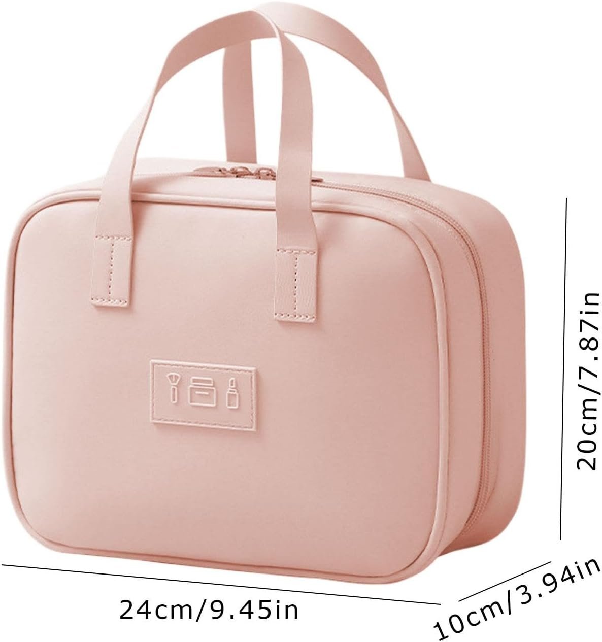 Womenâ€™s Makeup Travel Bag | Cosmetics Jewelry Toiletry Bag | Interactive Travel Hygiene Organizer | Waterproof Travel Toiletries Bag | Water Resistant Makeup Organizer for Travel, Pink, Refer to