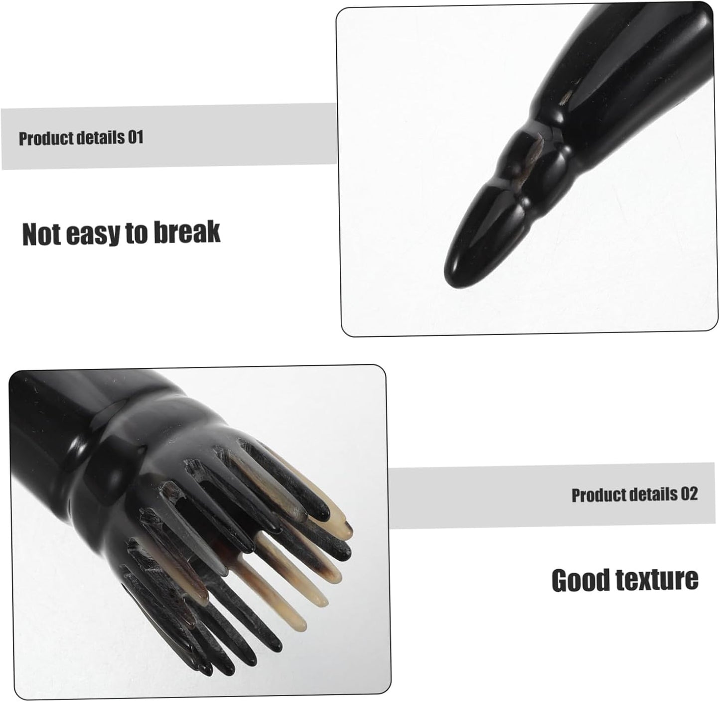 OATIPHO Natural Ox Horn Comb Gentle Scalp Massager Tool for Hair Massage Horn Brush for Healthy Scalp and Smooth Hair Design