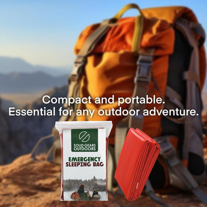 Soild Gears Outdoors Emergency Thermal Blanket, 210cm x 130cm Width, Thicker, Stronger Reusable