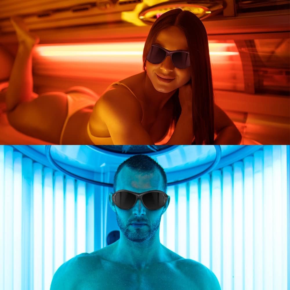 ULTREMA Red Light Therapy Glasses, Eyes Protection for Tanning Goggles, Laser Safety Glasses IPL 200-2000nm, Eye Protection for Red Light Therapy and Laser Hair Removal