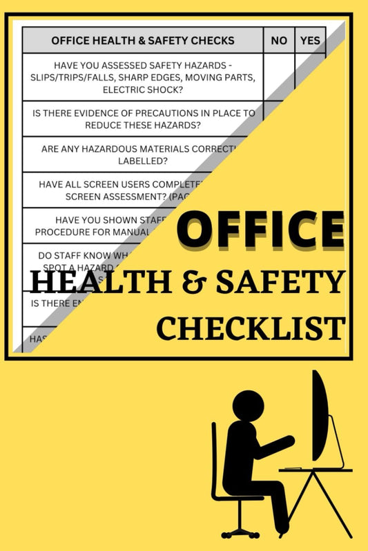 Office Health and Safety Checklist / Office Safety / Office Fire Safety / Office Inspection / Display Screen Equipment Safety / 6inch x 9inch