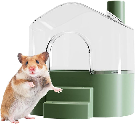 Hamster Sand Bath Container, Large Transparent Hamsters Bath Sandbox, Small Animal Houses and Habitats, For Cleaning, Playing, Exploring, Hiding, Sleeping, Lemming