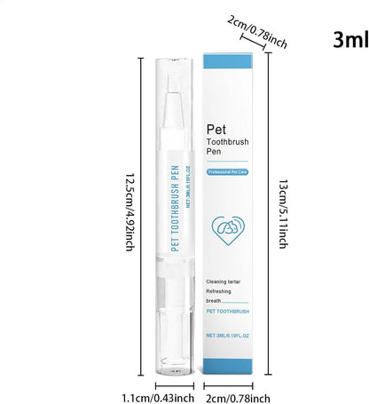 Pet Toothbrush Pen, Gentle Oral Care Tool, Ergonomic Dog & Cat Toothbrush, Soft Bristles on Sensitive Teeth, Compact Design, Ideal for Home or Travel, Perfect for Dogs, Puppies, and Cats