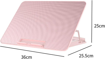 NonMiFyR Laptop Cooling Pad, Laptop Cool, Quiet, Laptop Riser, Portable, Gaming, 6 Fans, Heat Protection, Height Adjustment, Lap Chill, Pink