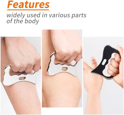 Rylpoint Guasha Massage Tool, Grade Stainless Steel Scraping Tool for Soft Tissue Upgrade Physical Therapy Stuff,Used for Back, Legs, Arms,Neck,Shoulder, Gua sha Tool