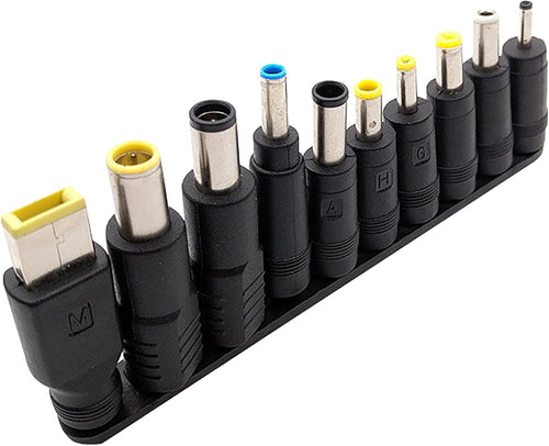 tunghey 10Pack Laptop DC Power Adapter Kits Universal 5.5 mm x 2.1 mm Power Adapter Tips Connector for Computer Notebook Power Supply Male Plug Converter