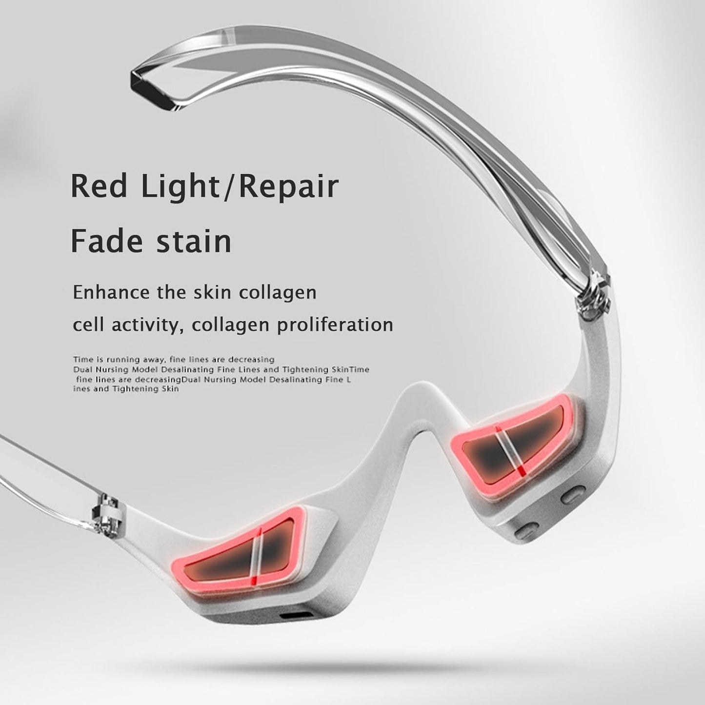 Eyelift Device, Puffy Eye Bags In 21 Days, Eye Bag Remover Glasses for Remove Dark Circles, Puffy Eyes, Relax Eyes Strain (White)