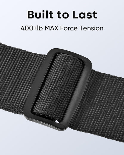 4 Pack Luggage Straps for Suitcases, Travel Adjustable Luggage Band Bag Straps with Luggage Tag, Heavy Duty Non-Slip Suitcase Belt with Quick-Release Buckle Ensure Suitcase Security, Black