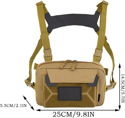 Gitekain Chest Bag, Waistcoat Backpack, Portable Waterproof Design, Shockproof Outdoor Gear, Ideal for Travel, Sports, Camping, Hiking, and Daily Adventure, 5.7x9.8 inches