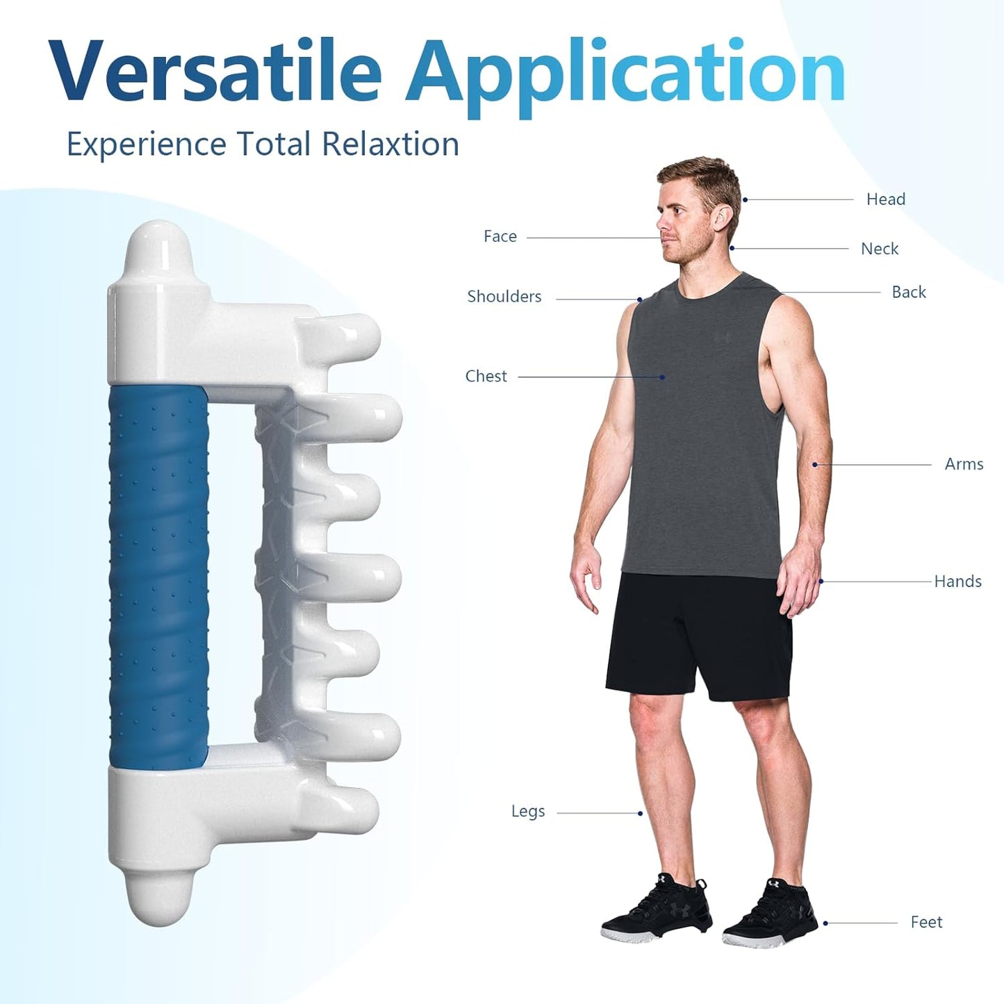 Vovtigo Fascia Massage Tool, Handheld Massager Pressure Point Release Tool, Gua Sha Tools for Deep Tissue Massage & Cellulite Reduction, Trigger Point Massage Tool for Whole Body
