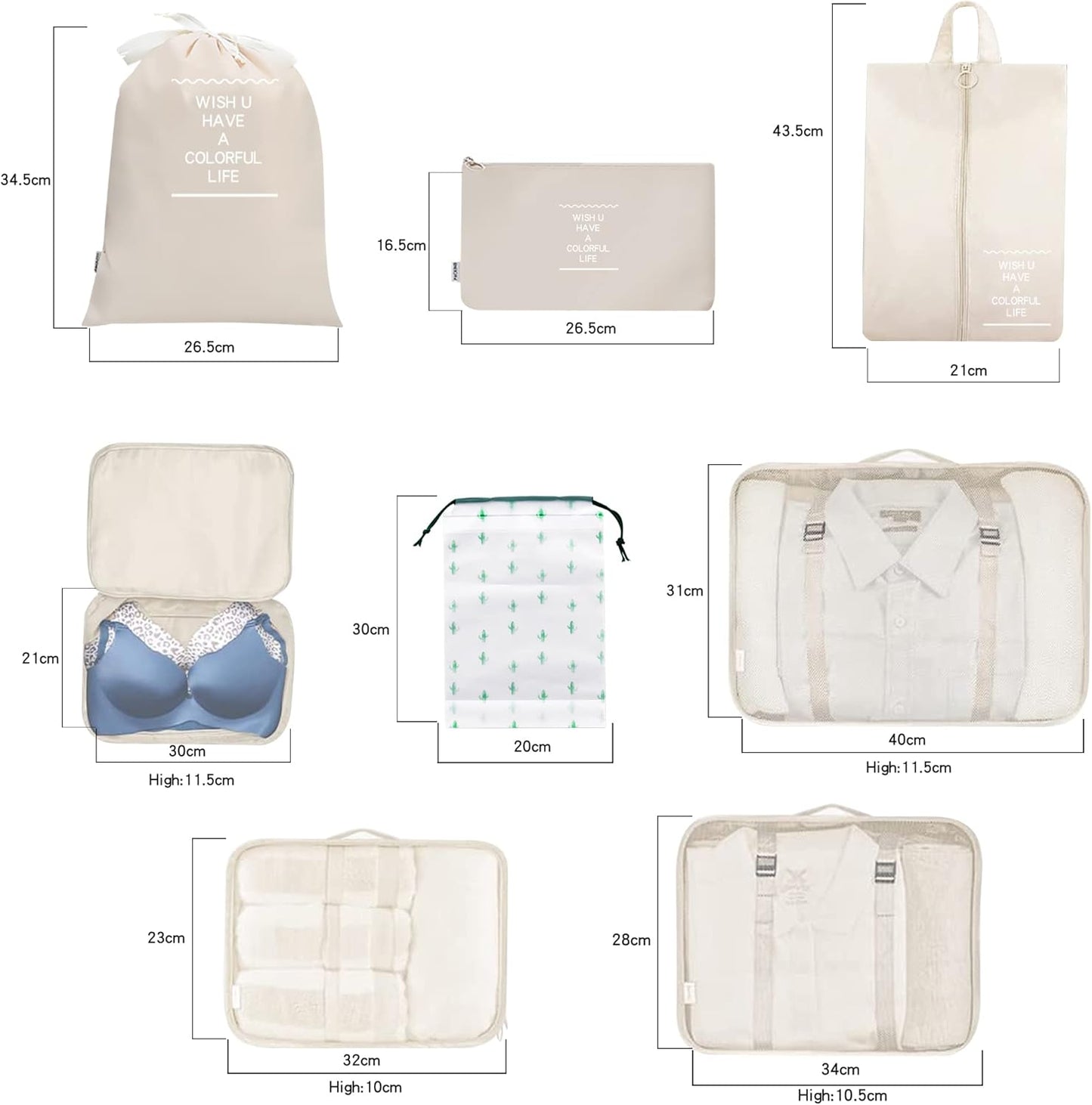 YORFULL 12 Pieces Packing Cubes Compression Travel Organizer, Travel Accessories, Travel Bag, Travel Bag