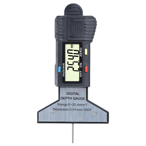 Tire Tread Depth Gauge, Digital Tire Wear Checker, 0–25.4mm Measuring Range, 0.01mm Resolution, Handheld Tool, for Car, Motorcycle Maintenance, Safety Inspections