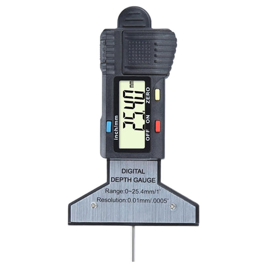 Tire Tread Depth Gauge, Digital Tire Wear Checker, 0–25.4mm Measuring Range, 0.01mm Resolution, Handheld Tool, for Car, Motorcycle Maintenance, Safety Inspections