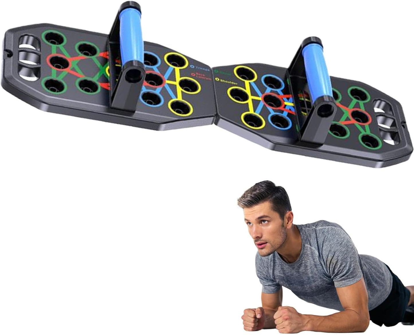 Pushup Board, Muscle Exercise Board, Household Training Equipment, Non Slip Stands for Men, Home Workout Gear, Full Body Fitness, Sturdy Construction, 13.78 x 7.87 x 1.97 Inches