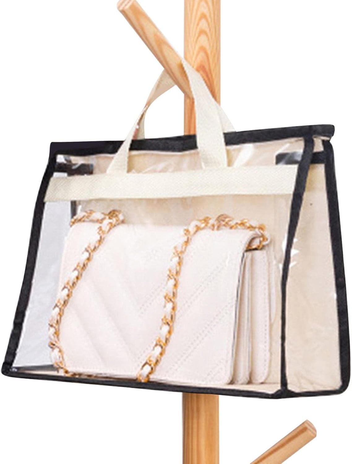 Clear Purse Protector Bag | Purse Storage Bag Organization for Hanging Closet with Zipper and Handle - Dust Bags for Wall Hanging, Purse Storage Organizer for Closet Pochy