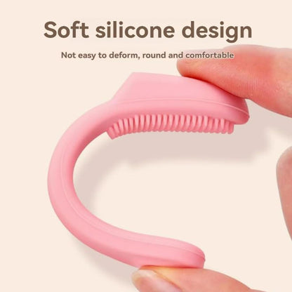 Cat Chin Brush | Pet Chin Scrubber | Pet Hygiene Scrubber | Pet Brush | Soft Silicone Grooming Chin Scrubber | Non Slip Multifunctional Finger Pet Supplies Cleaning Brush for Pet Cats Dogs