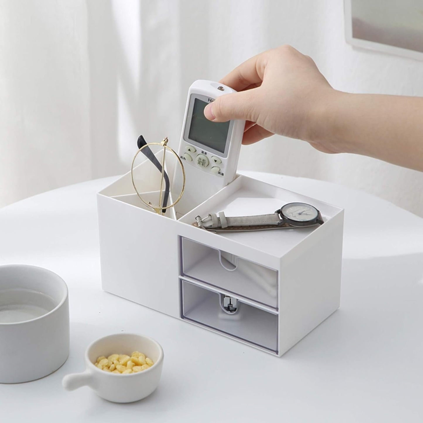 Marknor Minimalist Desk Organizer, White
