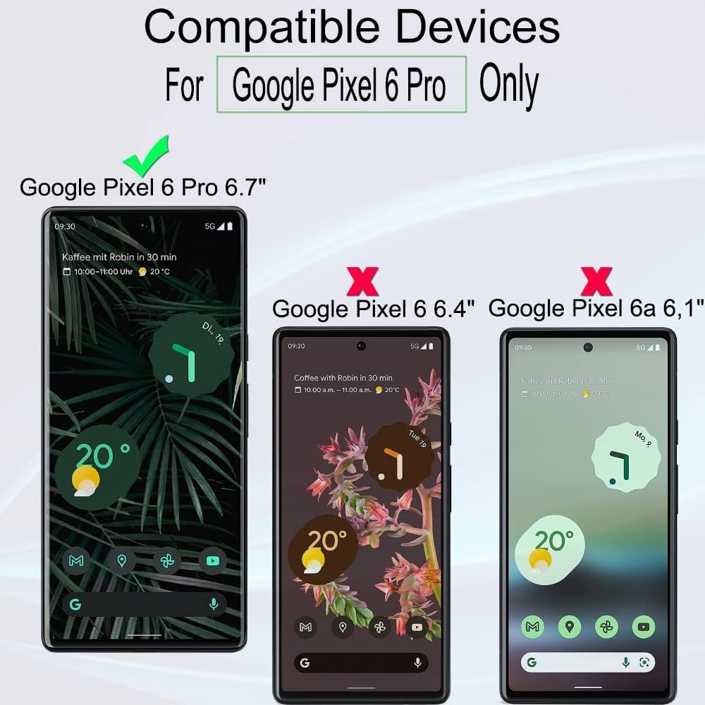 Ibywind Screen Protector for Google Pixel 6 Pro,[Pack of 2][plastic positioner][In-Display Fingerprint Support][Bubble Free]