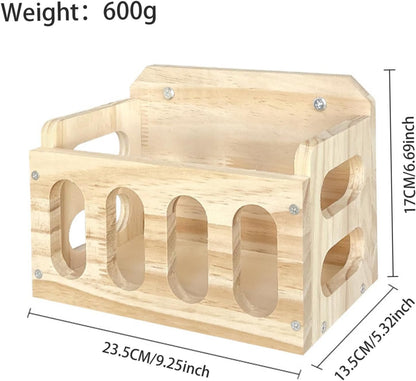 Cat Feeding Watering Supplies, Rabbit Hay Feeder Wooden Rabbit Hay Rack Hay Feeder Horizontal Standing Grass Feeding Shelf Dispenser for Guinea Pigs Pet Bunny Chinchilla