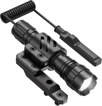 Feyachi FL14-MB Tactical Flashlight 1200 Lumen Matte Black LED Weapon Light with mLok Flashlight Mount and Pressure Switch Included