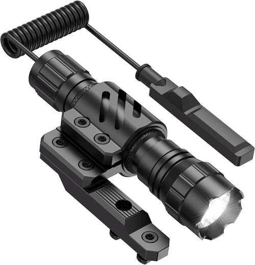 Feyachi FL14-MB Tactical Flashlight 1200 Lumen Matte Black LED Weapon Light with mLok Flashlight Mount and Pressure Switch Included