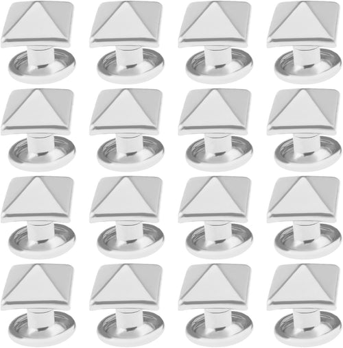 SING F LTD 200pcs Pyramid Rivets Spike Square Studs Rivets Spike Screw Craft Punk Novelty Jewerly Accessories DIY Decoration For Leather Clothing Shoes 8x8mm