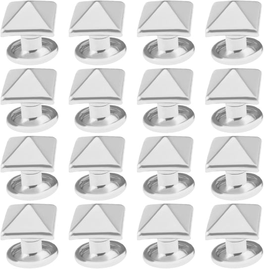 SING F LTD 200pcs Pyramid Rivets Spike Square Studs Rivets Spike Screw Craft Punk Novelty Jewerly Accessories DIY Decoration For Leather Clothing Shoes 8x8mm