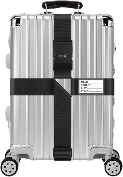 SUIOPPYUW Personalised Luggage Straps Security Lock Equipped With Password Locking Personalised Luggage Straps For Suitcases Nylon