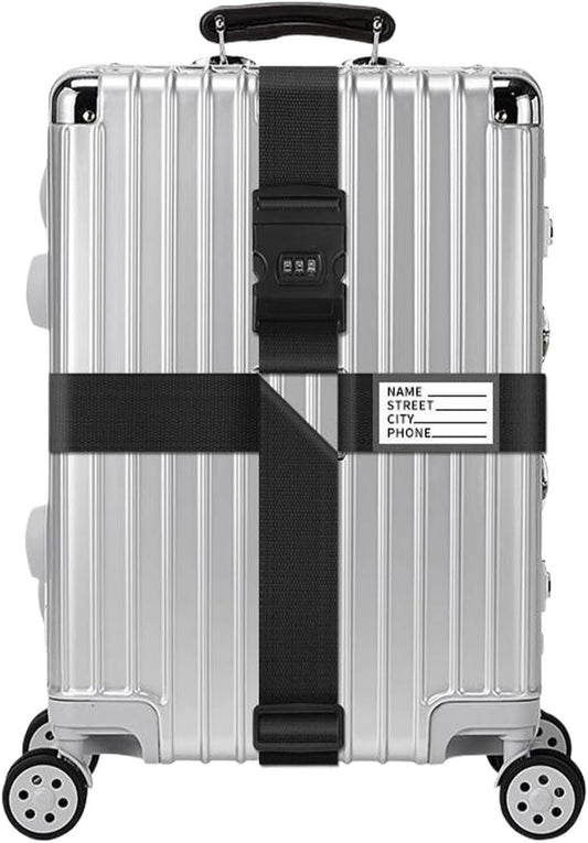 SUIOPPYUW Personalised Luggage Straps Security Lock Equipped With Password Locking Personalised Luggage Straps For Suitcases Nylon